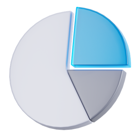 Gráfico circular  3D Icon