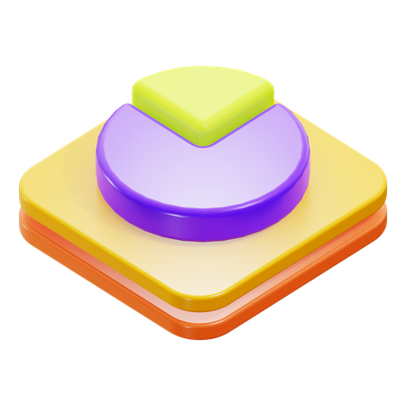 Gráfico circular  3D Icon