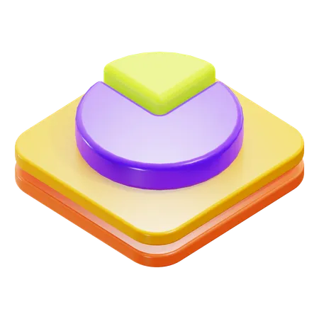 Gráfico circular  3D Icon