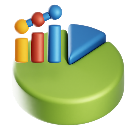 Gráfico circular  3D Icon