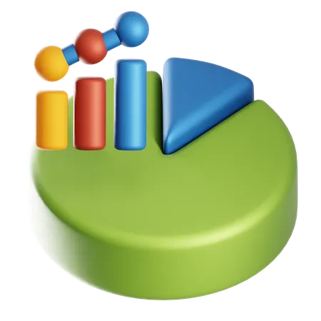 Gráfico circular  3D Icon