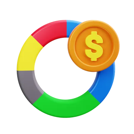 Gráfico circular  3D Icon