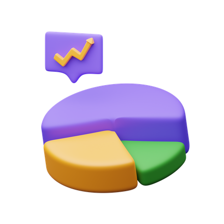 Gráfico circular  3D Icon