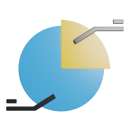 Gráfico circular  3D Icon