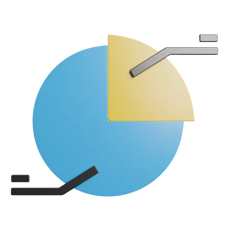 Gráfico circular  3D Icon