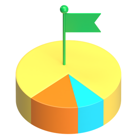 Gráfico circular  3D Icon