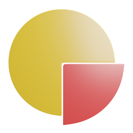 Gráfico circular  3D Icon