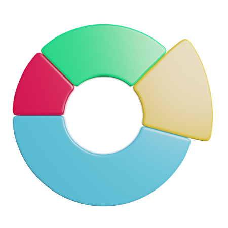 Gráfico circular  3D Icon