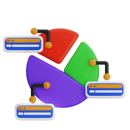 Gráfico circular  3D Icon