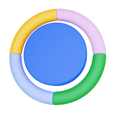 Gráfico circular  3D Icon