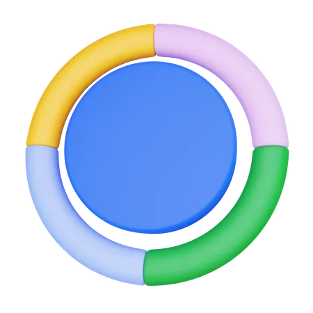 Gráfico circular  3D Icon