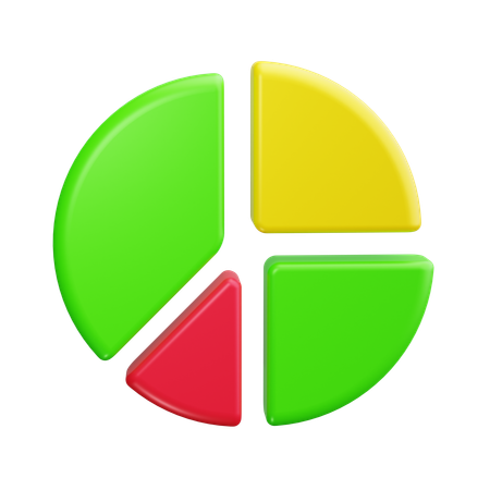 Gráfico circular  3D Icon