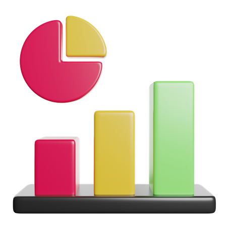 Gráfico circular  3D Icon