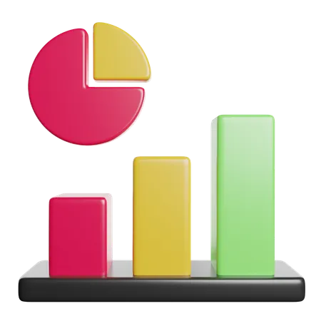 Gráfico circular  3D Icon