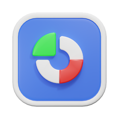 Gráfico circular  3D Icon