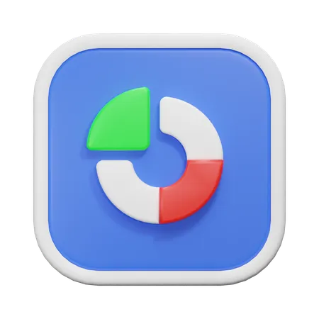 Gráfico circular  3D Icon