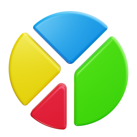 Gráfico circular  3D Icon