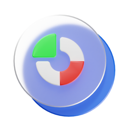 Gráfico circular  3D Icon