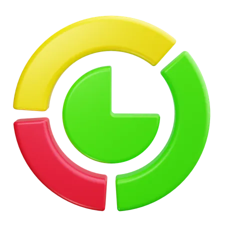 Gráfico circular  3D Icon