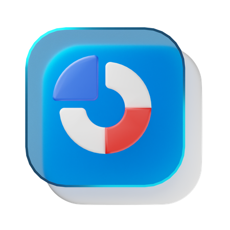 Gráfico circular  3D Icon