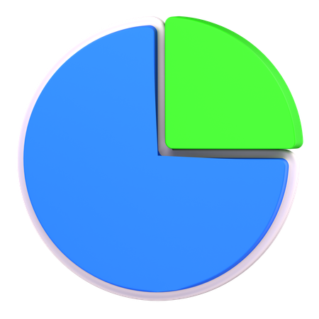 Gráfico circular  3D Icon