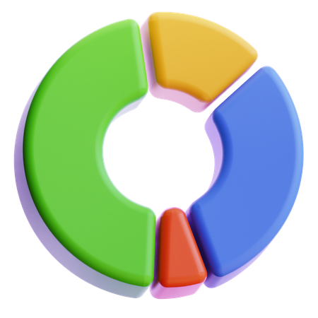 Gráfico circular  3D Icon