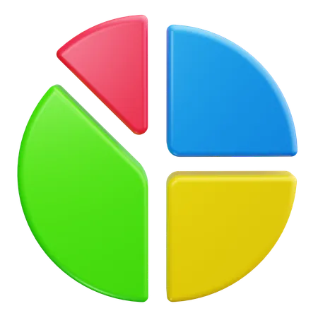 Gráfico circular  3D Icon