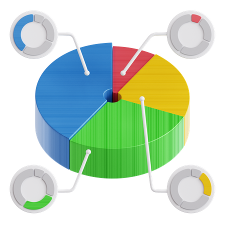 Gráfico circular  3D Icon