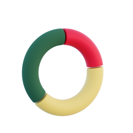 Gráfico circular  3D Icon