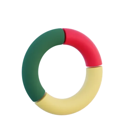 Gráfico circular  3D Icon