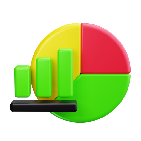 Gráfico circular  3D Icon