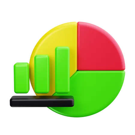 Gráfico circular  3D Icon