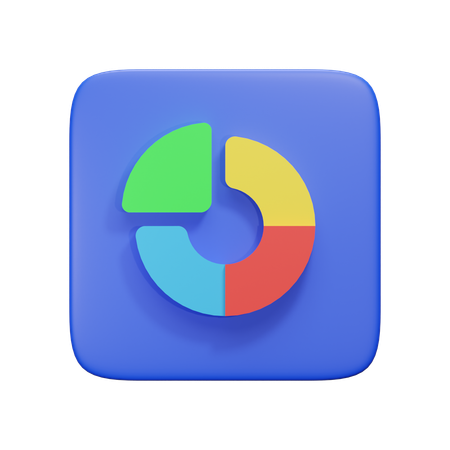 Gráfico circular  3D Icon