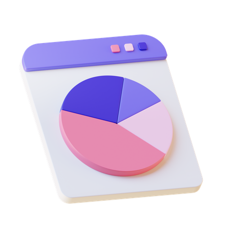 Gráfico circular  3D Icon