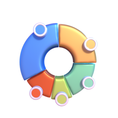 Gráfico circular  3D Icon