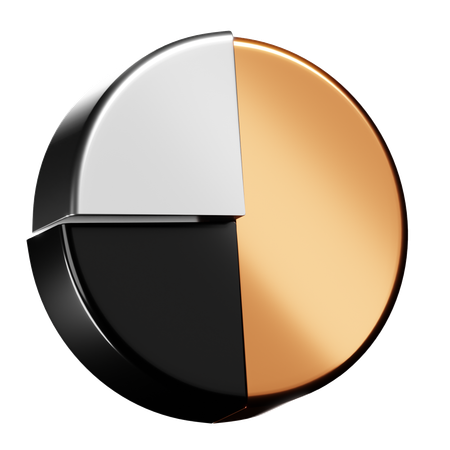 Gráfico circular  3D Icon