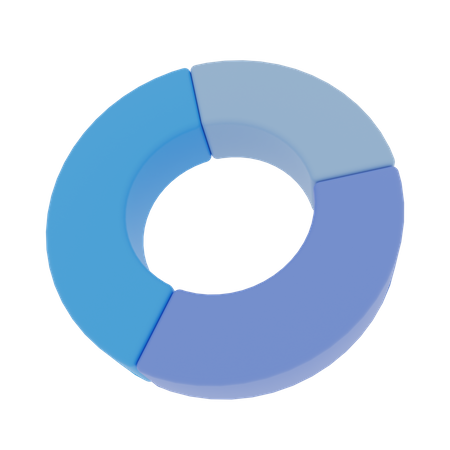 Gráfico circular  3D Illustration