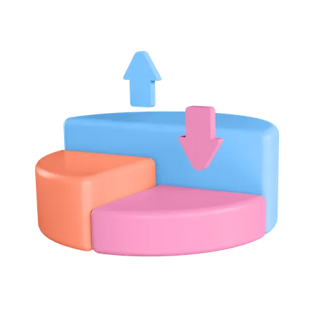 Gráfico circular  3D Illustration