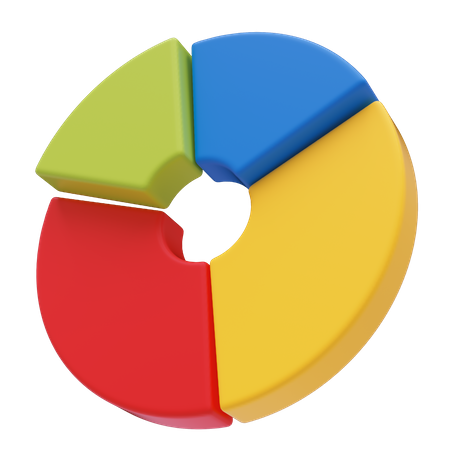 Gráfico circular  3D Icon