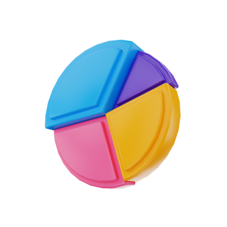 Gráfico circular  3D Illustration