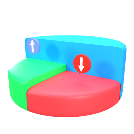 Gráfico circular  3D Illustration