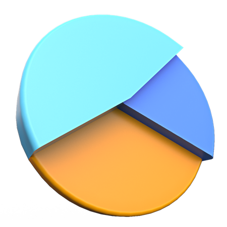 Gráfico circular  3D Illustration