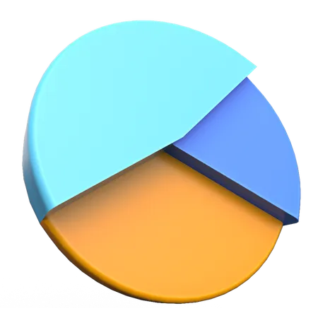 Gráfico circular  3D Illustration