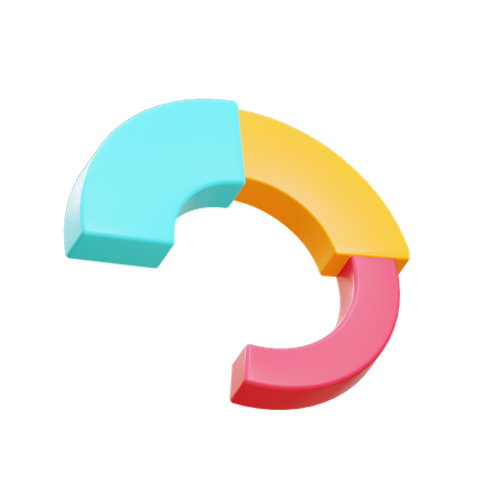 Gráfico circular  3D Illustration