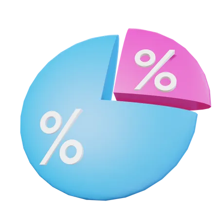 Gráfico de torta  3D Illustration