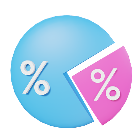 Gráfico circular  3D Illustration