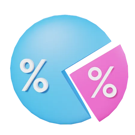 Gráfico circular  3D Illustration