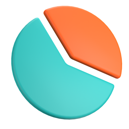 Gráfico circular  3D Illustration