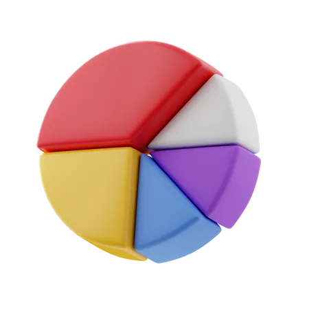 Gráfico circular  3D Illustration