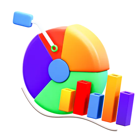 Gráfico circular  3D Illustration